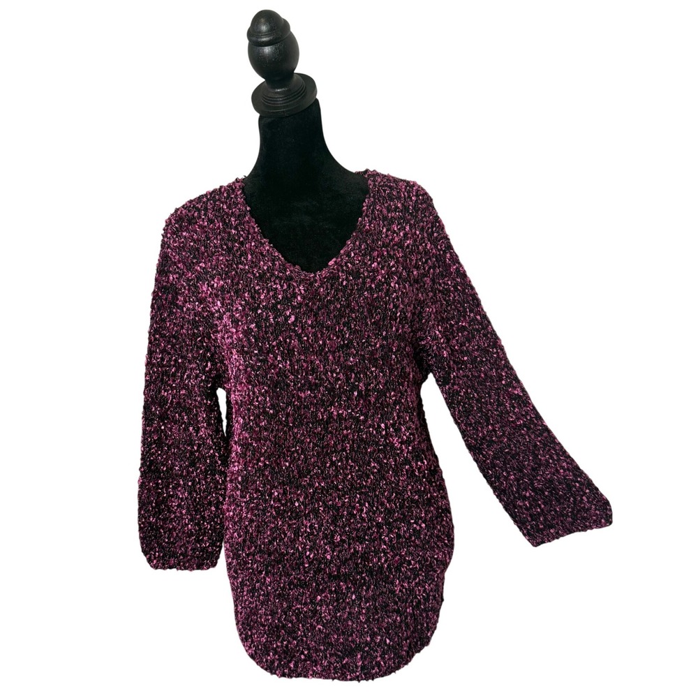Womens Textured Silk Blend Chunky Knit Sweater Size S Whimsigoth Grunge Fairy